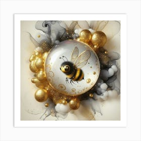 Bee In A Bubble 1 Art Print