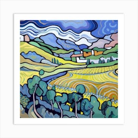 Landscape With Trees By Van Gogh Art Print