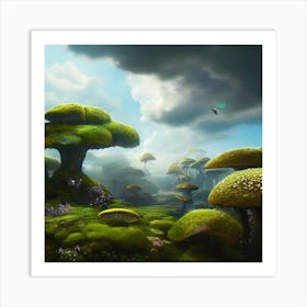 Mushroom Forest 5 Art Print