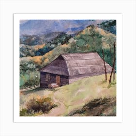 Shepherd'S House In The Mountains Square Art Print