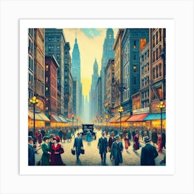 New York City Street Scene 2 Art Print