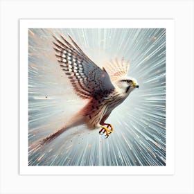 Falcon In The Sky Creative Color Abstract Paint Art Print