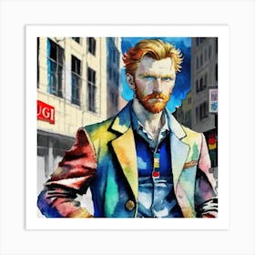 Man In A Suit 2 Art Print