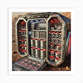 Mars Dominion Transit Rover Multi Compartment Storage Art Print