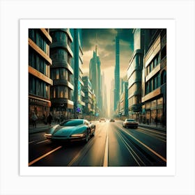 Futuristic City 18 Art Print