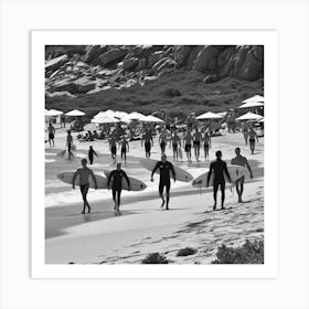 People On The Beach Art Print