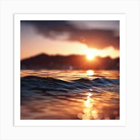 Sunset In The Ocean 2 Art Print