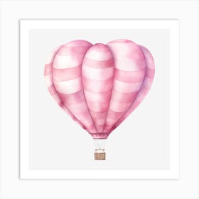 Heart Hot Air Balloon Art Print