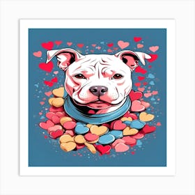 Default Tshirt Vector Image Cute Pitbull With Hearts And Smart 0 280cc525 411b 41a1 84bc 3cbb20f577f1 1 (1) Art Print