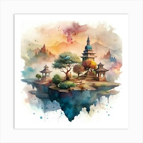 Asian Village Art Print