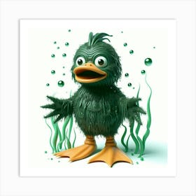 Duck Creature from the Black lagoon 4 Art Print