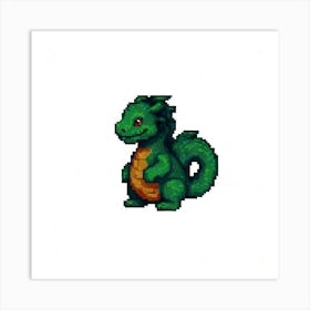 Pixel Dragon Art Print