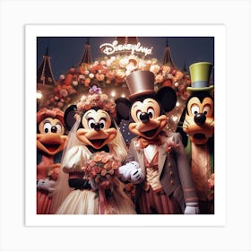 Wedding At Disneyland 1 Art Print