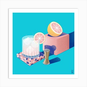 Gin And Tonic Square Art Print