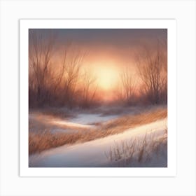 Sunset In The Woods Art Print