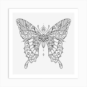 Butterfly Mandala 01 Art Print