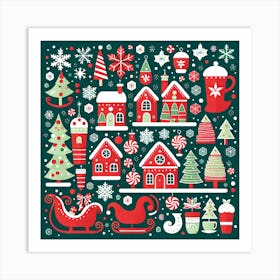 Christmas Ornaments 1, Christmas Tree art, Christmas Tree, Christmas vector art, Vector Art, Christmas art, Christmas Art Print