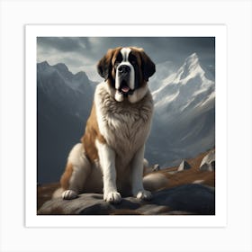 St Bernard 49 Art Print