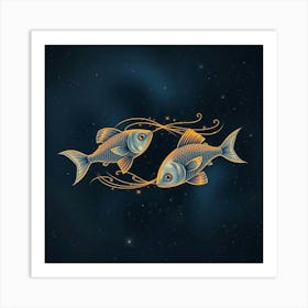 Zodiac Fishes 12 Art Print