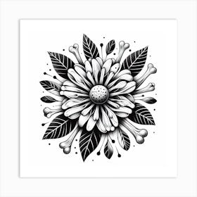 Daisy Tattoo Art Print