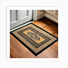 A Photo Of A Door Mat With A Welcome Mat Pattern 21 Art Print