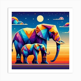 The Bold and Brave Brothers Elephants Art Print