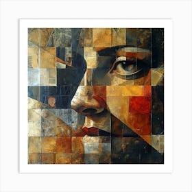 Abstract Of A Woman'S Face 5 Art Print