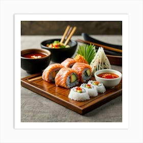 Sushi And Sashimi Art Print