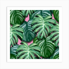 Painting Leaves Tropical Jungle 1 Art Print