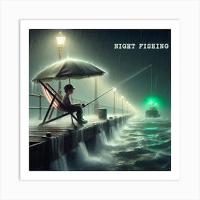 Night Fishing 6 Art Print