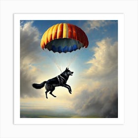 Parachute Dog 1 Art Print