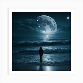 Full Moon In The Sky Art Print