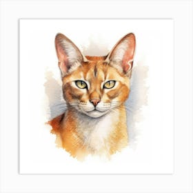 Chausie Cat Portrait 1 Art Print