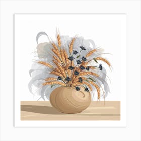 Flower Bouquet In A Vase 1 Art Print