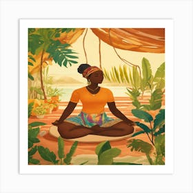 Meditation In The Jungle Art Print