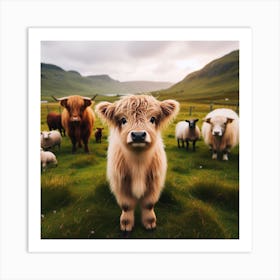 Highland Cows Art Print