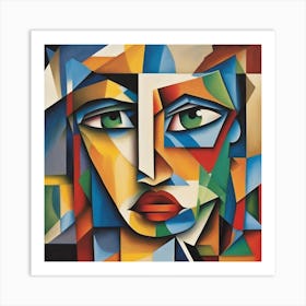 Abstract Woman'S Face Art Print