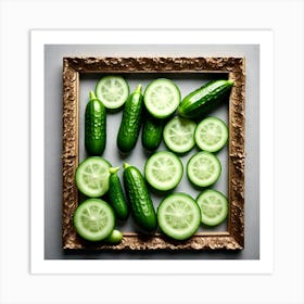 Cucumber As A Frame (68) Art Print