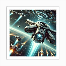 Strike Drones Focused Representation Converted Art Print