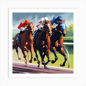 Horse Racing 3 Art Print