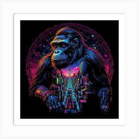 Ape In The City Art Print