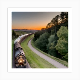 Smoky Mountain Train Art Print