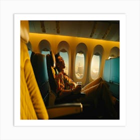 Man On A Plane Art Print