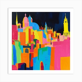 Abstract Travel Collection Barcelona Spain 5 Art Print