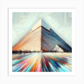 Pyramids Of Giza - Paint Art Art Print