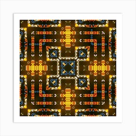 Ethnic Pattern Abstraction From Lines Art Print