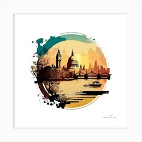 London Skyline.A fine artistic print that decorates the place. 1 Art Print