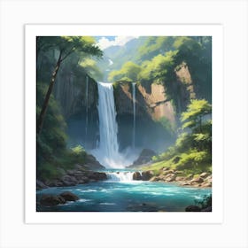 Cascading Tranquility Art Print