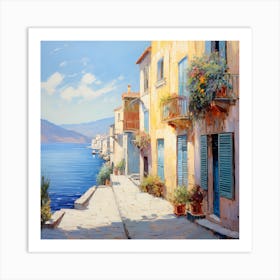 Golden Hour in Coastal Charm Art Print