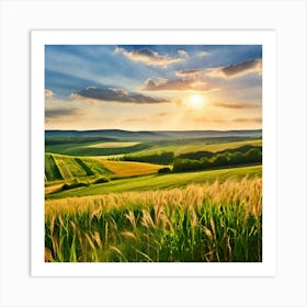 Grass German Cultivate Commercial Ecology Plant Sun Day Cultivated Scene Green Flying Pa (8) Art Print